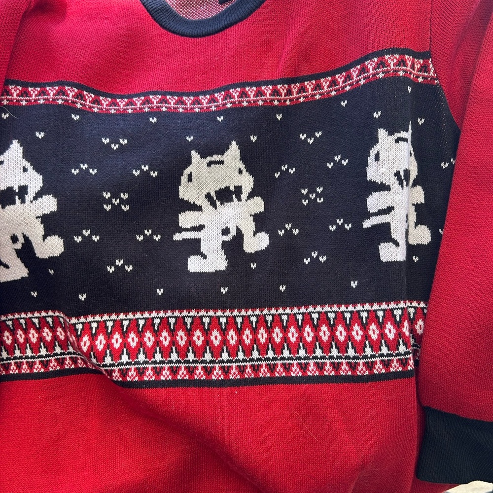 Monstercat Red Patterned Men's Sweater